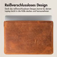 Accezz Leather Laptop Hülle Apple MacBook 16 Zoll - Laptop Sleeve - Cognac