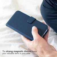 Selencia Echtleder Klapphülle Apple iPhone 11 Pro - Blau