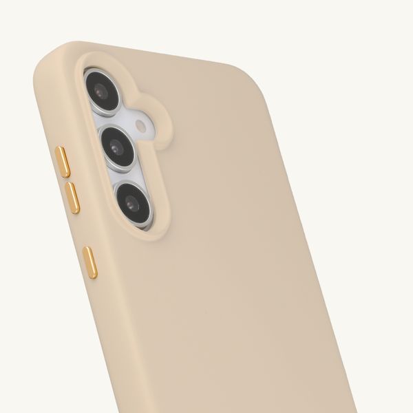 Selencia Rivièra Backcover mit MagSafe mit abnehmbaren Haken Samsung Galaxy A55 (5G) / A35 - Milky Latte