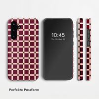 Selencia Vivid Back Cover Samsung Galaxy S25 FE - Check This Burgundy