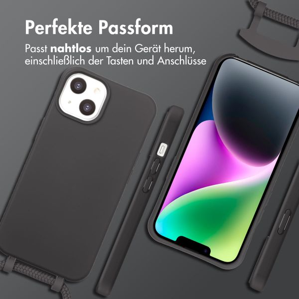 imoshion Color Backcover mit abnehmbarem Handykette und MagSafe Apple iPhone 14 - Black Coffee