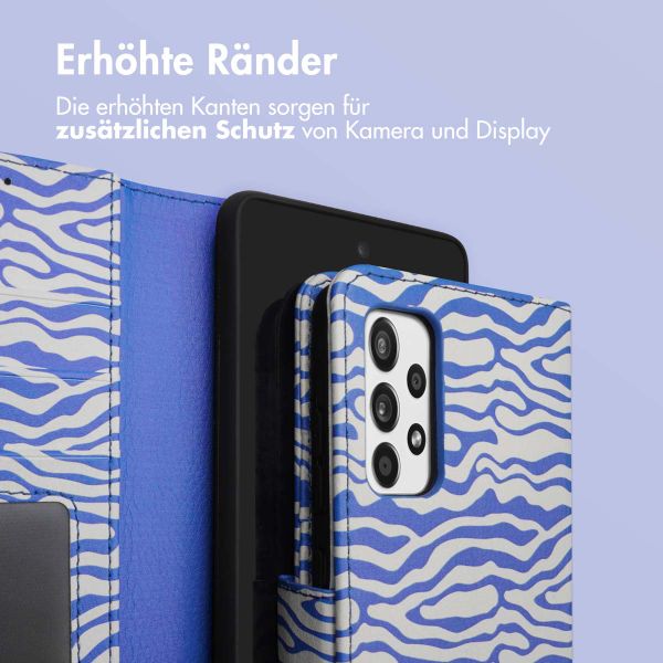 imoshion ﻿Design Klapphülle für das Samsung Galaxy A52(s) (5G/4G) - White Blue Stripes