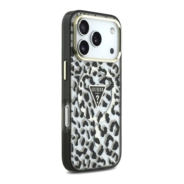 Guess MagSafe Case Apple iPhone 18 Pro Max / 17 Pro Max - Leopard Black