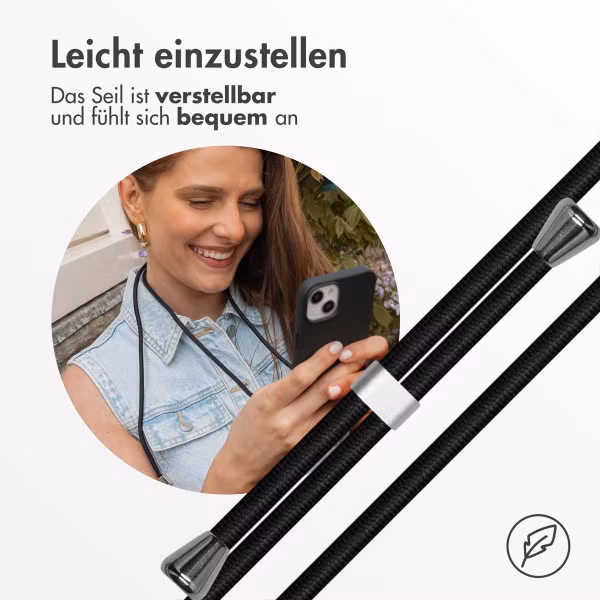 imoshion Silikonhülle mit Band für das Samsung Galaxy S25 Plus - Schwarz