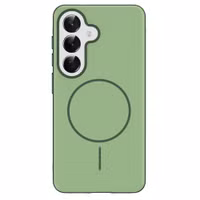 imoshion Color Backcover mit Thin MagSafe Ring Samsung Galaxy S25 - Dunkelgrün