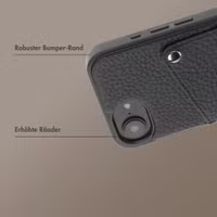 Selencia Riva Back Cover mit Kartenfach Apple iPhone 16e - Schwarz