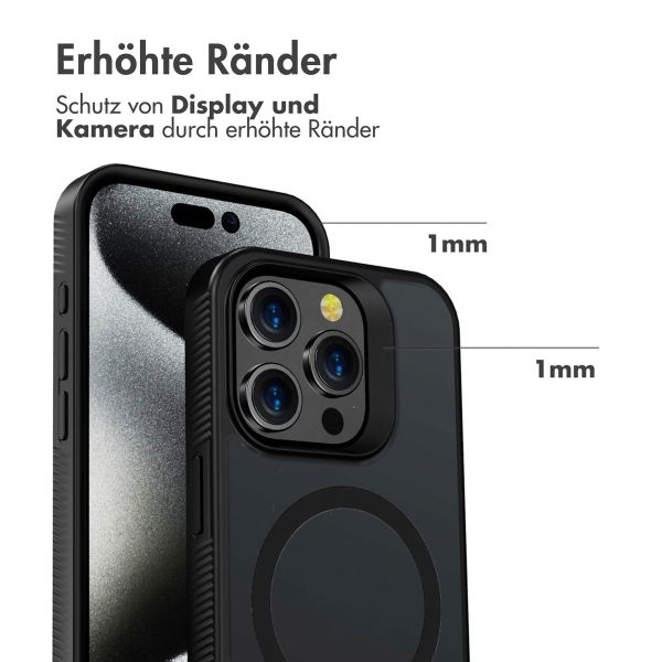 Accezz Rugged Frosted Back Cover mit MagSafe Apple iPhone 15 Pro - Schwarz