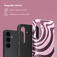 Selencia Vivid Back Cover Samsung Galaxy S24 - Wavy Swirl Pink Plum