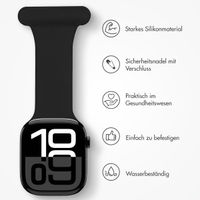 imoshion Pflegekräfte Silikonarmband für das  Apple Watch Series 1 t/m 9 / SE (38/40/41 mm) | Series 10 / 11 (42 mm) - Schwarz