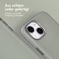 Accezz MagSafe Leather Backcover Apple iPhone 15 - Light Grey