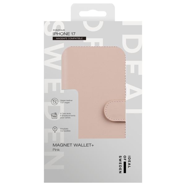 iDeal of Sweden Magnet Wallet+ Klapphülle Apple iPhone 17 - Pink