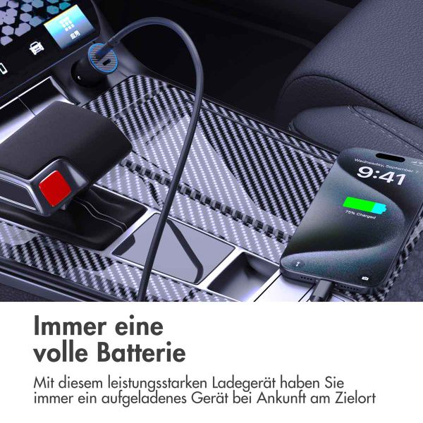 imoshion Auto-Ladegerät – 30-Watt-Schnellladegerät mit 2x USB-C