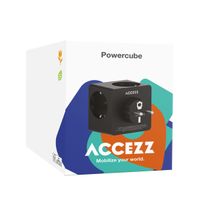 Accezz PowerCube | 6-in-1 - 1x USB-C + 2x USB-A + 3x Steckdose - 4000 Watt - Schwarz