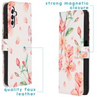 imoshion Design TPU Klapphülle für das Samsung Galaxy A14 (5G) - Blossom Watercolor