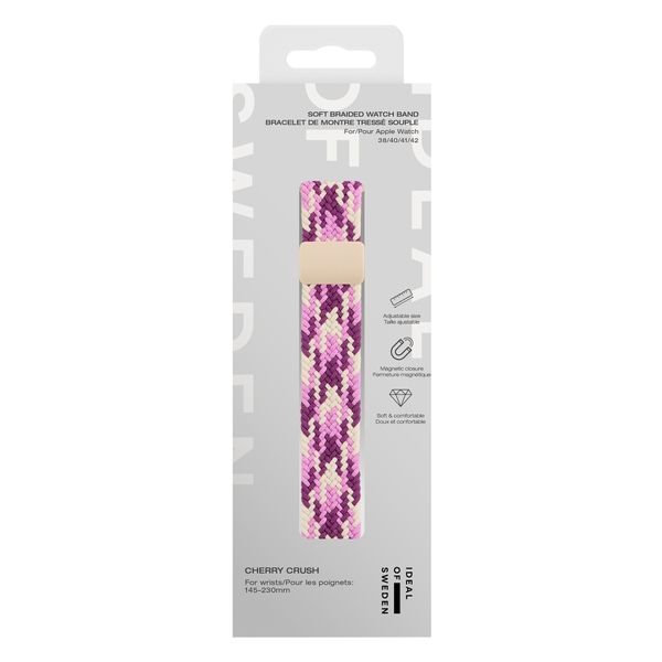 iDeal of Sweden Soft Braid Watch Band für Apple Watch | 44/45/46/49 mm - Cherry Crush