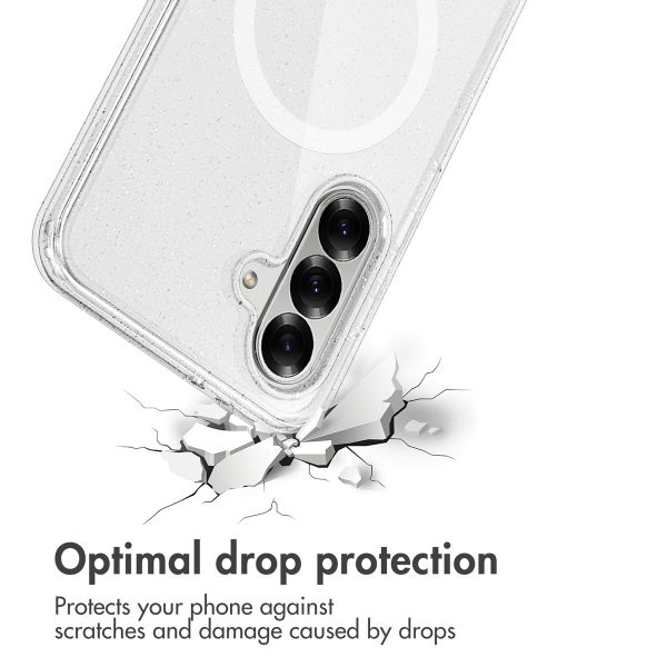 imoshion Sparkle Back Cover mit MagSafe Samsung Galaxy A56 - Glitzer Transparent