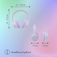 imoshion Kabellose Kinderkopfhörer LED Light - Dezibelbegrenzer - Mit AUX-Kabel - Lavender Lilac