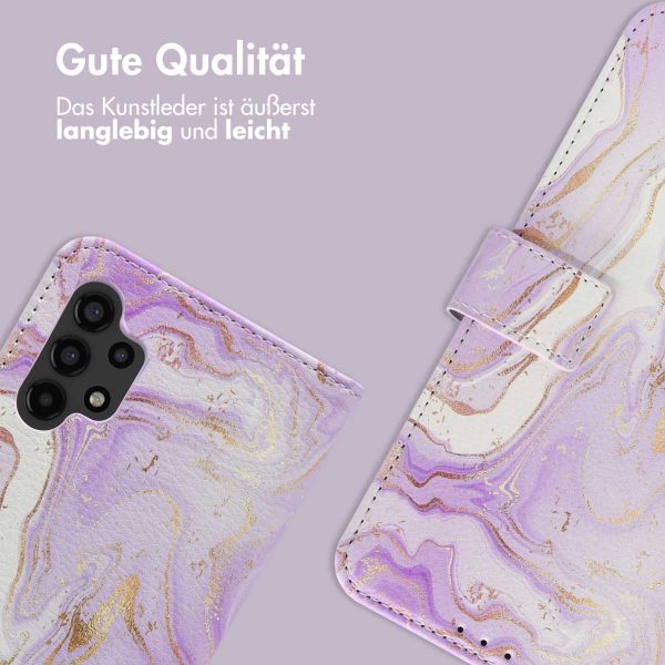 imoshion Design Klapphülle für das Samsung Galaxy A13 (4G) - Purple Marble