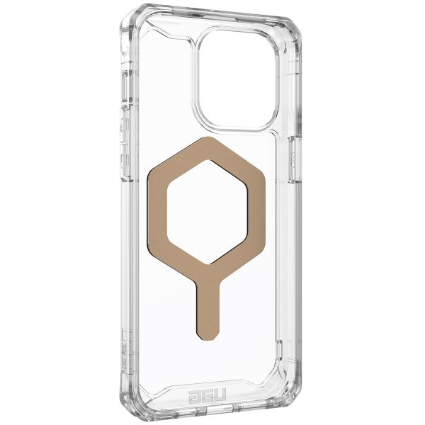 UAG Plyo Backcover MagSafe für das iPhone 15 Pro Max - Ice / Gold