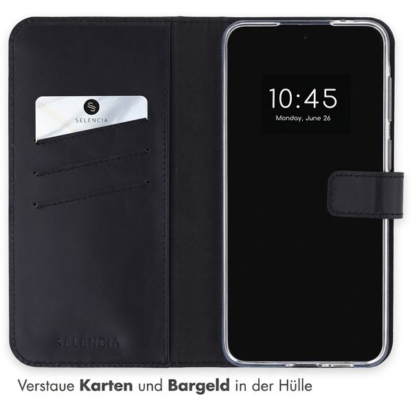 Selencia Echtleder Klapphülle Samsung Galaxy A37 (5G) - Schwarz