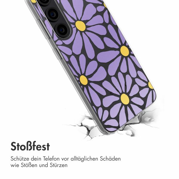 imoshion  Design Hülle für das Samsung Galaxy S23 - Tropical Violet Flowers Connect