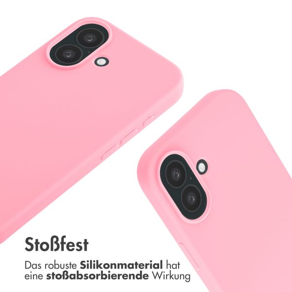 imoshion Silikonhülle mit Band für das Apple iPhone 16 - Rosa