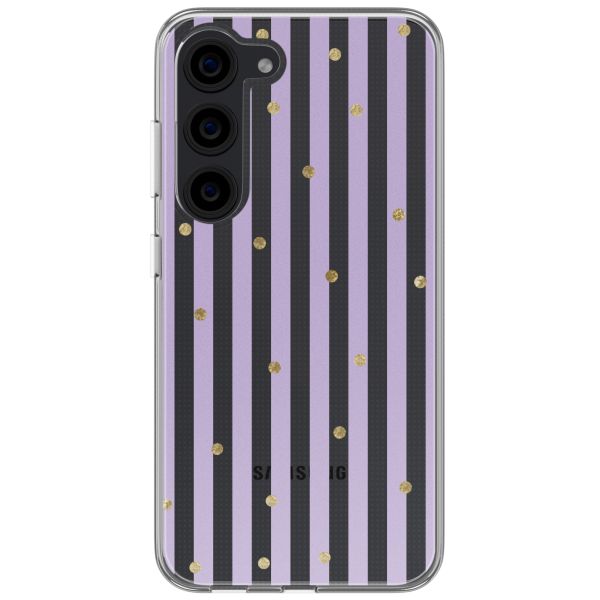 imoshion  Design Hülle für das Samsung Galaxy S23 - Sparkle Lines Lavender