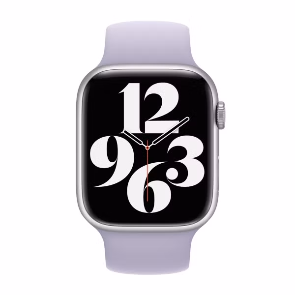 Apple Silikon Solo Loop für das  Apple Watch | 38/40/41/42 mm - Größe 4 - Purple Fog