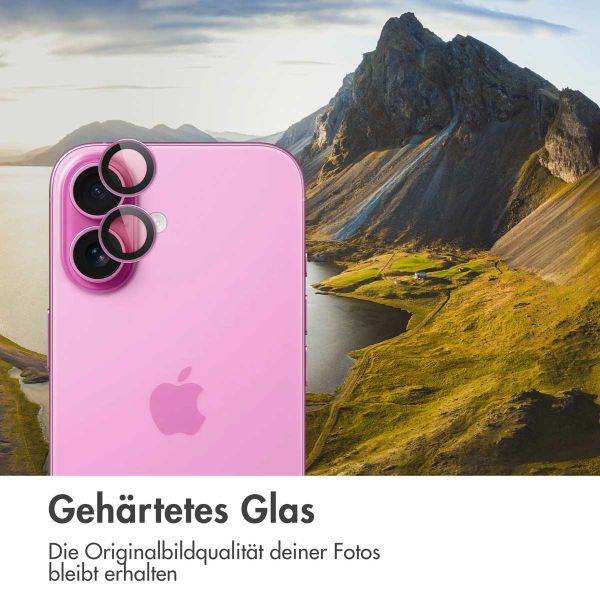 imoshion 2er-Pack Objektivschutz für Kamera für das Apple iPhone 16 / 16 Plus - Rosa