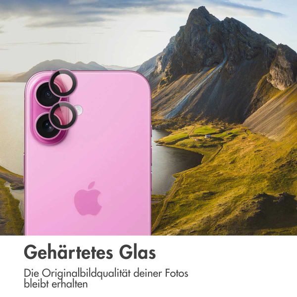 imoshion 2er-Pack Objektivschutz für Kamera für das iPhone 16 / 16 Plus - Rosa