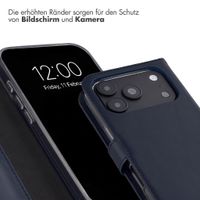 Selencia Echtleder Klapphülle Apple iPhone 18 Pro / 17 Pro - Blau