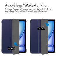 imoshion Trifold Klapphülle Apple iPad Air 13 Zoll (2025) M3 / (2024) M2 - Dunkelblau
