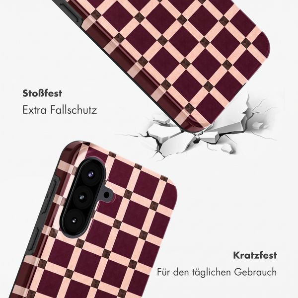 Selencia Vivid Back Cover Samsung Galaxy A57 (5G) - Check This Burgundy