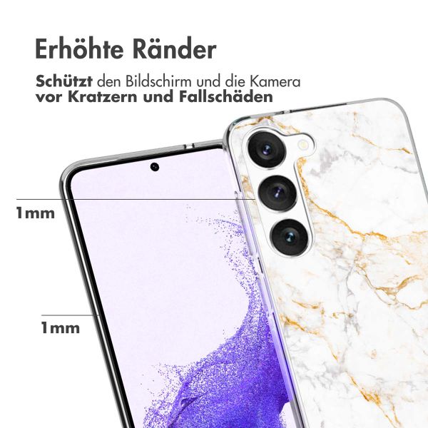 imoshion Design Hülle für das Samsung Galaxy S23 - White Marble