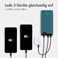 imoshion Powerbank 20.000 mAh - 22,5W Schnellladegerät - USB-C / USB-A - Petrol Green