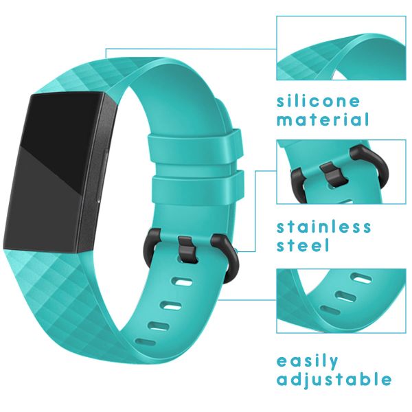 imoshion Silikonband für die Fitbit Charge 3 / 4 - Teal Blue