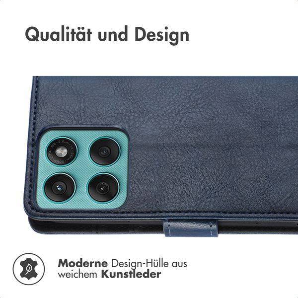 imoshion Luxuriöse Klapphülle Motorola Moto G57 Power - Dunkelblau