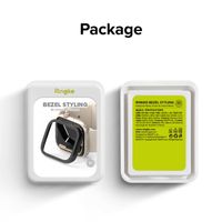 Ringke Bezel Styling für die Apple Watch Series 7 / 8 / 9 - 45 mm - Hairline Plain Black