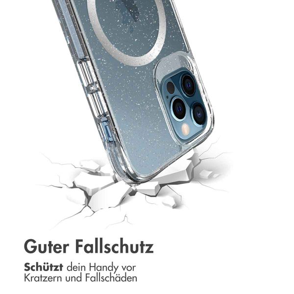 imoshion Glitzer Back Cover mit MagSafe für das iPhone 12 (Pro) - Silber