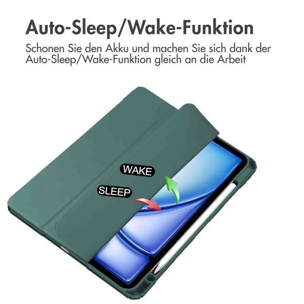 imoshion Trifold Hardcase Klapphülle Apple iPad Air 13 Zoll (2025) M3 / (2024) M2 - Grün