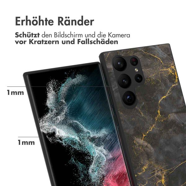 imoshion Design Hülle Samsung Galaxy S23 Ultra - Black Marble