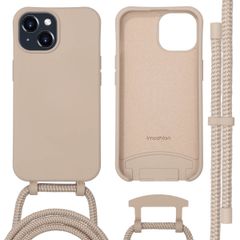 imoshion Color Backcover mit abnehmbarem Handykette und MagSafe Apple iPhone 15 - Nude