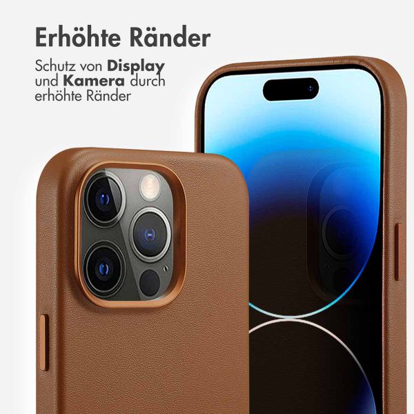 Accezz MagSafe Leather Backcover Apple iPhone 14 Pro - Sienna Brown