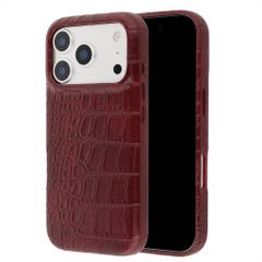 Selencia Croco Backcover mit MagSafe Apple iPhone 17 Pro - Burgundy