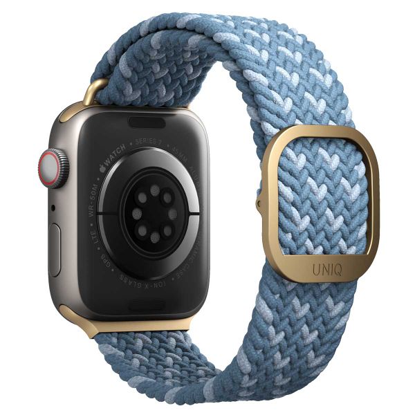 Uniq Aspen Designer Edition Geflochtenes Armband für die Apple Watch Series 1 bis 9 / SE (38/40/41 mm) | Series 10 (42 mm) - Cerulean Blue