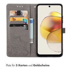 imoshion Mandala Klapphülle Motorola Moto G73 - Grau