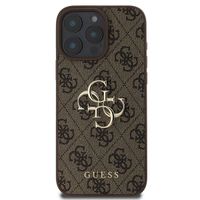 Guess 4G Metal Logo Back Cover Apple iPhone 16 Pro Max - Braun