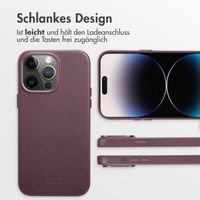 Accezz MagSafe Leather Backcover für das iPhone 14 Pro Max - Heath Purple