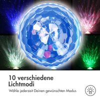 imoshion Sternprojektor - Sternenhimmel - 10 Lichtmodi - Schwarz