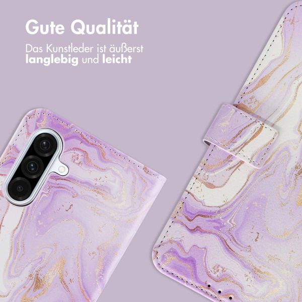 imoshion Design Klapphülle Samsung Galaxy A26 - Purple Marble